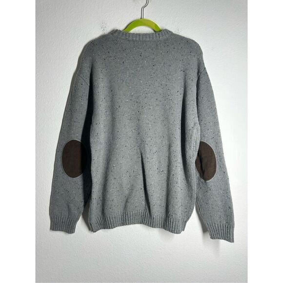 Line of Trend Men’s Wool Blend Gray Flecked Elbow Patches Size XL - Picture 3 of 10